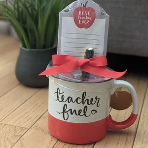 Coffee Mug | "Teacher Fuel" with Gift Pen and Pad